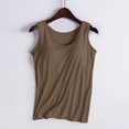 thumbnail image 2 of Camisole Tops For Women Casual Beige Fashionable Padded Tank Without Wire Cup Integrated Tank Suspenders Summer Tops For Women, 2 of 5