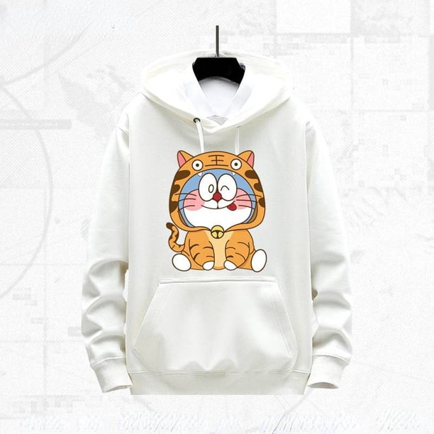 2022 Doraemon De Dibujos Animados Tigre Suéter Sudadera Con Capucha Hombre Y Mujer Todo Partido Delgado Terciopelo Casual Chamarra