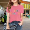 thumbnail image 2 of KAUOD Girls 100 Day of School T Shirt Cute Letter Graphic Short Sleeve Shirt Kids Toddler Cotton Soft Crew Neck Tops Clothes, 2 of 8