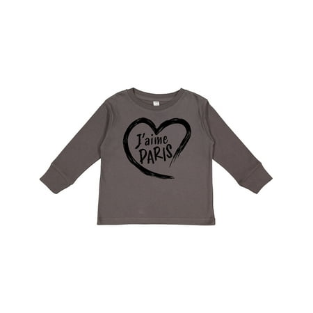 

Inktastic J aime Paris- I Love Paris- Heart Gift Toddler Boy or Toddler Girl Long Sleeve T-Shirt