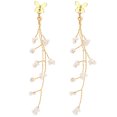 thumbnail image 1 of 1 Paire de Boucles d'Oreilles Perlées pour Femmes Design Papillon Perles Pendantes, 1 of 10