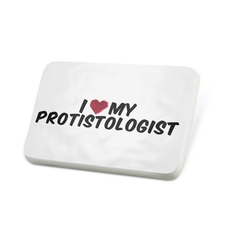 Porcelein Pin I heart love my Protistologist Lapel Badge – NEONBLOND