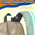 thumbnail image 5 of Pioneer Flower Floral Print Pattern 17" School Backpacks for Teens,Waterproof Oxford Fabric,S-Shape Padded Straps for School,Travel,Hiking,Camping, 5 of 5