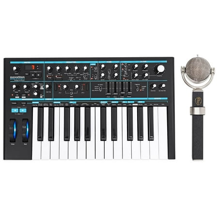 Blue Dragonfly Studio Condenser Microphone+25-Key MIDI Keyboard Synthesizer