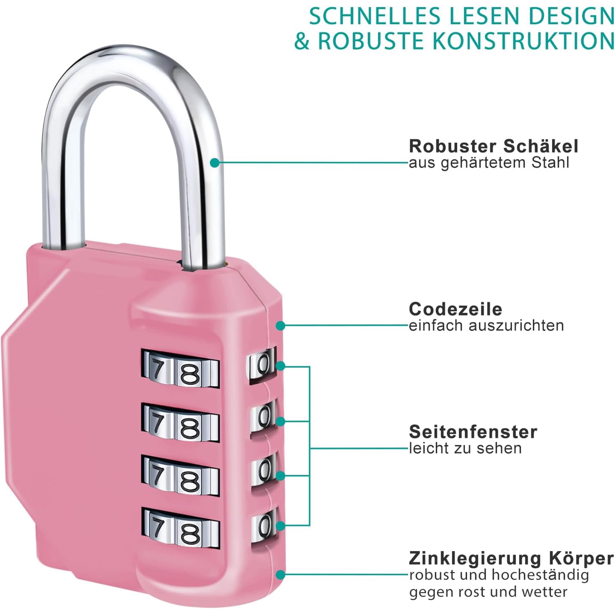 Lot De 6 Cadenas à Combinaison 3 Chiffres - Mini Cadenas Colorés Pour Casier, Bagage, Salle De Sport