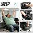 thumbnail image 6 of Qusaphy 800lbs Big and Tall PU Leather Executive Office Chair with Reclining Backrest, Spring Cushion Seat, Lumbar Support & Ergonomic Armrests for Home Office and Conference Room, 6 of 8