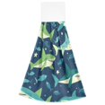thumbnail image 7 of Yayeee Kitchen Hanging Hand Towels Set of 2 with Loop Bathroom Absorbent Tie Towel, Sharks Pattern, 7 of 7