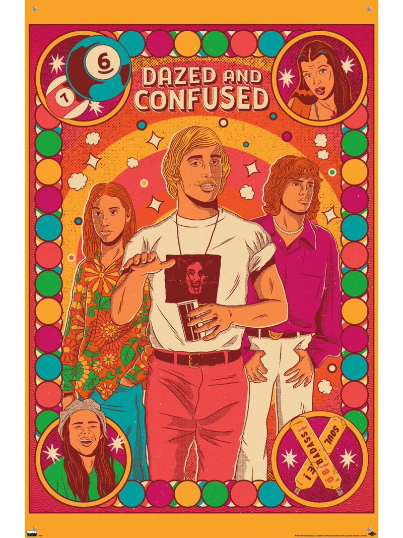 Dazed and Confused - Colorful Group Wall Poster with Pushpins