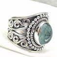thumbnail image 7 of Natural Aquamarine Ring, 925 Sterling Silver Ring, Blue Gemstone Ring, Unisex Ring, Wide Band Ring, Statement Ring, Designer Ring, Gift Item, 7 of 7