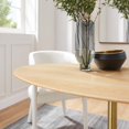 thumbnail image 3 of Modway Lippa 60" Oval Wood Grain Dining Table in Gold Natural, 3 of 8