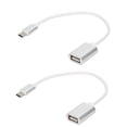 thumbnail image 1 of 2Pcs TypeC Patch Cord USB Boîte USB Lecteur de Carte de Disque Flash Transfert OTG Adaptateur Cablesilver, 1 of 12