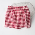 thumbnail image 5 of Jalioing Kids Plaid Lounge Shorts Cute Wide Leg Elastic Waist Short Pants Boys Girls Summer Casual Shorts Loungewear, 5 of 7