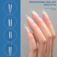 thumbnail image 3 of 120 Pzs Puntas De Uñas Postizas Transparentes Prensa En Cubierta Completa Ataúd Semi-Frosted Cápsula Salón Punta Accesorios Herramientas, 3 of 4