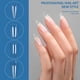 thumbnail image 3 of 120 Pzs Puntas De Uñas Postizas Transparentes Prensa En Cubierta Completa Ataúd Semi-Frosted Cápsula Salón Punta Accesorios Herramientas, 3 of 4