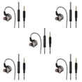 thumbnail image 2 of Injueey Auriculares con cable Cable TPE Gancho para la oreja Auriculares internos Auriculares para el hogar Negro 5Conjunto, 2 of 6