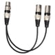 thumbnail image 1 of Cable divisor XLR de 11,81 pulgadas de aleación de zinc, cable de audio de micrófono balanceado para sonido Negro, 1 of 9