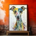 thumbnail image 4 of Whippet Canvas Wall Art, Modern Cute Colorful Whippet Canvas Dog Art Pictures Wall Decor for Kids Bedroom Decoration Unframed 8x12 inches, 4 of 5