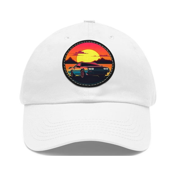 80's Retro Car Sunset Dad Hat Strap Back Adjustable Multiple Color Options