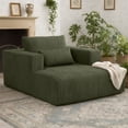 thumbnail image 3 of CQSXDA Modern Convertible Sofa Bed 62.6 Inch Compressed Couch in Corduroy Fabric with 2 Lumbar Pillows for Any Room, Green, 3 of 13