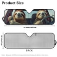 thumbnail image 7 of XYZCANDO Funny Sloth Windshield Sun Shade Sun Visor Windshield Shade Blocks UV Rays Compatible with 2007-2024 Wrangler Rubicon Sahara TJ JK JKU 2 & 4 Door Shades Heat Shield, 7 of 7