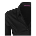thumbnail image 6 of KOGMO Womens Basic Long Sleeve Button Down Shirts Office Work Blouse (S-3X), 6 of 7