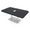 Asian Night w/Silver Base with Electric, variant on 7Ft Duo Shaped Conference Table With Metal Base And Electric Module