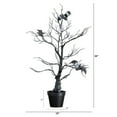 thumbnail image 2 of Nearly Natural Pre-Lit Bats Artificial Halloween Twig Potted Tree with Bats - 2' - Orange and Purple, 2 of 9