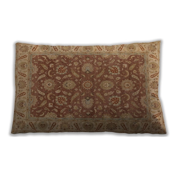 Ahgly Company Outdoor Rectangular Mid-Century Modern Lumbar Throw Pillow, 13 inch by 19 inch