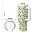 thumbnail image 4 of Vsdgher Flower With Ladybug Pattern 40 oz Tumbler with Handle and Straw Lid | Insulated Cup Reusable Stainless Steel Water Bottle Travel Mug | Gifts for Women Men Him Her, 4 of 8