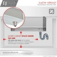 thumbnail image 4 of Stylish Undermount 27" Stainless Steel Single Bowl Workstation Kitchen Sink with 4 accs S-627W, 4 of 17