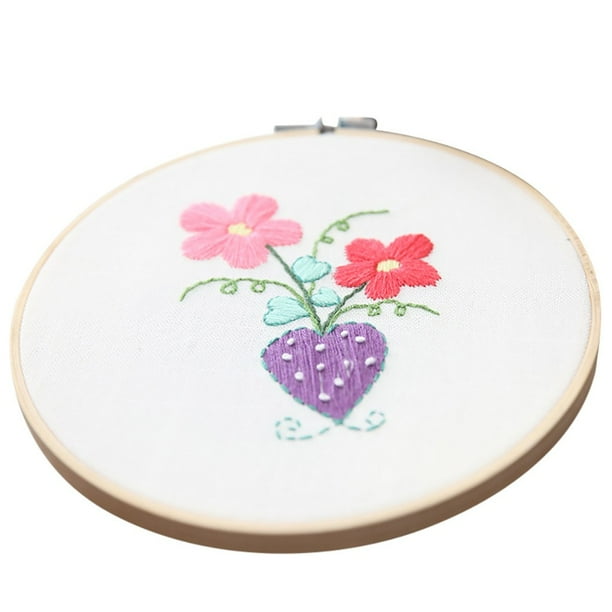Full Range Of Embroidery Cross Stitch Stamped Embroidery Cloth With Floral Kit Walmart Com Walmart Com