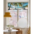 thumbnail image 4 of Ocean Kitchen Valances for Windows Farmhouse Linen Window Valance Curtain for Living Room Window Treatment Palms Tropical Island Summer Beach Sea Water Valance Rod Pocket Topper Drape, 54 x 18 Inch, 4 of 6