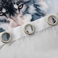 thumbnail image 4 of Homewish Cartoon Wolf Animal Black Out Curtains for Boy, Snow Mountain Curtains Pack of 2 (42x63 Each), Rustic Farmhouse Theme Bedroom Curtains, Window Curtains Decor, 4 of 6