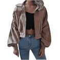 thumbnail image 2 of Idoravan Cardigans for Women Spring Fashion Women Winter Solid Color Long Sleeve Zipper Coat Cardigan Blouse, 2 of 4