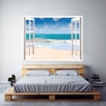 thumbnail image 2 of IDEA4WALL Wall Murals Fake White Window with Waves on the Beach Removable Wallpaper Peel and Stick Wall Stickers - 24x32 inches, 2 of 4