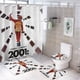 thumbnail image 1 of 2001: Una odisea del espacio-theme 4-Piece Shower Curtain Set with Rugs, Waterproof Bathroom Decor Set Includes Bath Mat, U-Shaped Rug, Toilet Lid Cover and Curtain with Hooks, 1 of 6