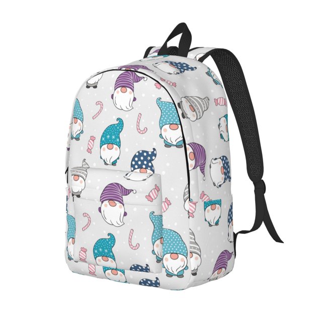 Fotbe cute winter Gnome Mochila de Lona con Estampado, Mochila Duradera, Mochila Versátil de Alta Calidad, Mochila Compacta Vintage-Small