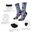 thumbnail image 3 of Yiaed Colorful Tie Dye Stained Glass 2 Print Great elasticity Crew Socks Sports socks for Men and Women, 3 of 5