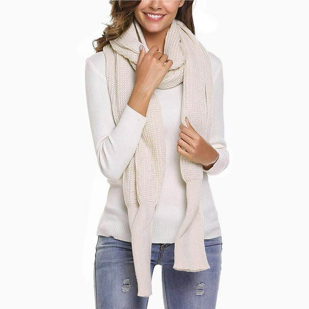 2 in 1 Women Scarf Thermal Keeping-warm Simple Style Professional