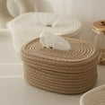 thumbnail image 2 of cotton rope woven tissue box storage box desktop storage box pumping paper box, 2 of 9