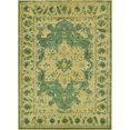 thumbnail image 1 of Unique Loom Medici Tapis Médaillon en Détresse 7' x 10' Rectangle Vert/or, 1 of 2