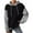 01-Black&graphic hoodies, variant on Hoodies for Women Y2k Color Block Waffle Knit Pullover Sweaters Long Sleeve Drawstring Hooded Sweatshirt with Pocket, Gray, XL