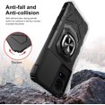 thumbnail image 4 of UYGDUY-for TCL K24/TCL K23/TCL 50 LE Phone Case with Tempered Glass Screen Protector,Military Grade Heavy Duty Shockproof Protective Cover,with Ring Kickstand (TCL K24, Black), 4 of 4