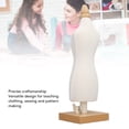 thumbnail image 3 of Mannequin de Robe pour Poupée, Mannequin de Robe pour Poupée de 12,2 Pouces Support d'Exposition de Robe en Tissu Support de Table Mannequin de Couture pour Robes Présentoir de Vêtements avec Base en Bois pour la Couture, 3 of 7