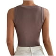 thumbnail image 3 of Birdeem Mode Femmes Style Aguichant Col Rond Sans Manches Solide Décontracté Sortie Hauts Chemises, 3 of 7