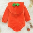 thumbnail image 2 of Infant Baby Girl Boy Halloween Pumpkin Costumes Romper Hoodie Cotton With Hat Set Baby Halloween Outfit Pumpkin Costume 3-6 Months, 2 of 9