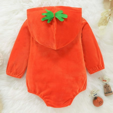 

GHSuoui Halloween Pumpkin Suit Long Sleeve Baby Fart Crawling Suit