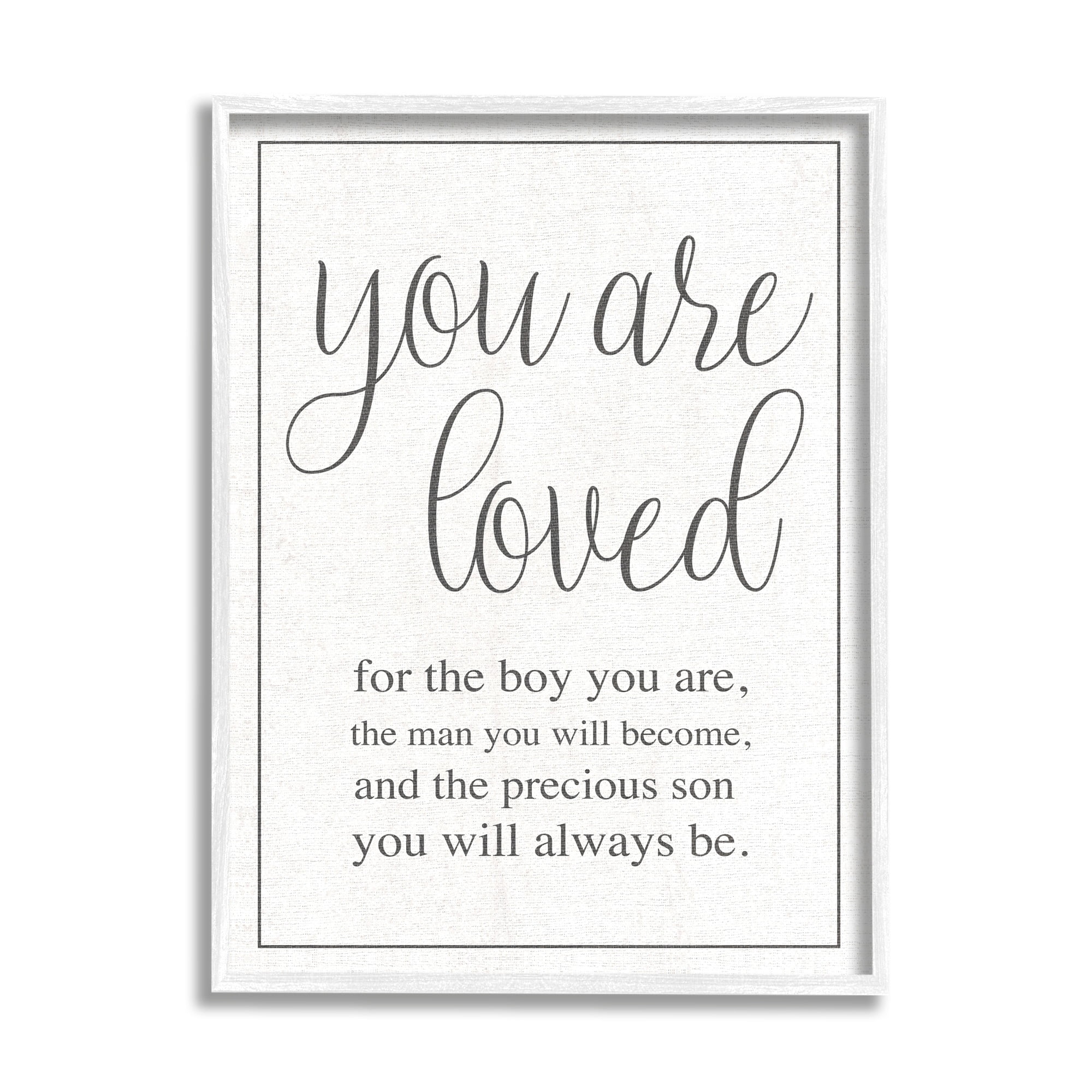 The Kids Room by Stupell You Are Loved Framed Wall Art by Daphne Polselli