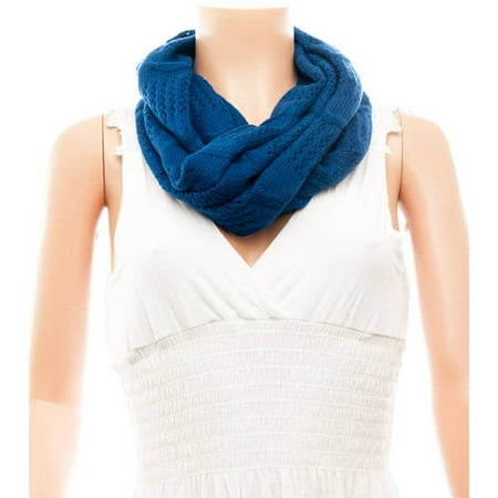 Celik Women's Infiniti Scarves Knitted/Braided Patterns Solid Color