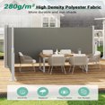 thumbnail image 2 of Ataucjin 71''x236'' Double Side Awning, Retractable Side Awning with 280g Polyester Fabric, Rainproof and UV-Proof Folding Privacy Screen Privacy Fence, for Deck, Patio, Pools, 2 of 8